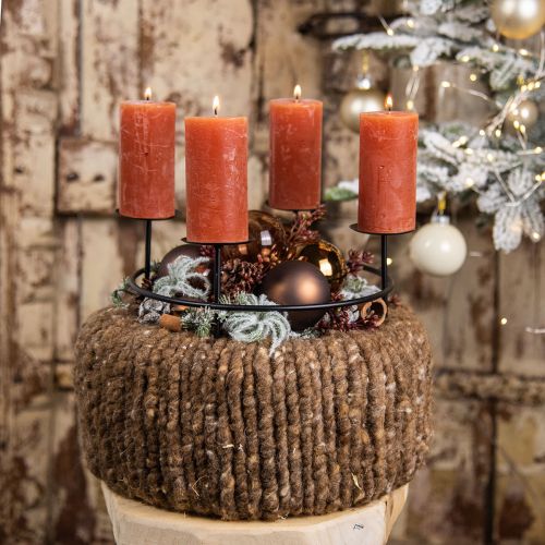 Floristik24 Weihnachtskugeln, Baumschmuck-Mix, Mini-Christbaumkugeln Braun H4,5cm Ø4cm Echtglas 24 St
