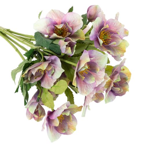 Kunstblume Christrose Bund aus Kunststoff 35 cm Violett 6 Blüten für Innen | Floristik24.at