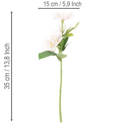 Kunstblume Christrose Bund 35cm Weiß-Rosa 6 Stück Innenbereich | Floristik24.at