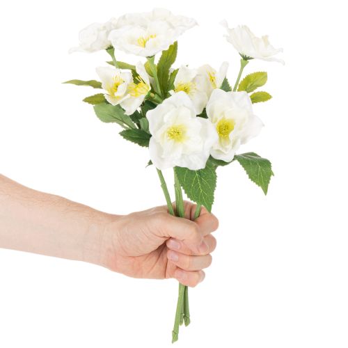 Künstliche Christrose Weiß Bund 36 cm Weihnachtsdekoration Innenbereich | Floristik24.at