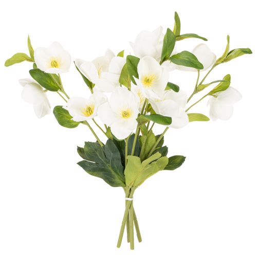 Christrose künstliche Blumen weiß, 40 cm, 4 Stück Bund, Dekoration