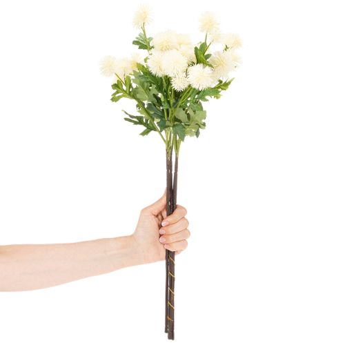 Artikel Künstlicher Chrysanthemen-Bund, Kunststoff, cremeweiß, 56 cm, 4 Stück