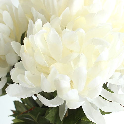 Floristik24 Chrysanthemenbusch Creme 47cm 2St