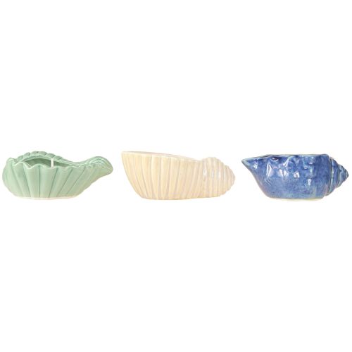 Artikel Citronella Kerze Muschel Keramik Outdoor Kerze 14cm 3St