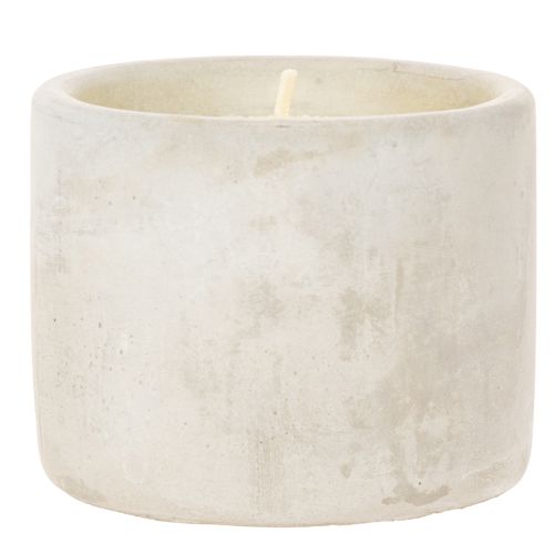 Citronella-Duftkerze im Zementtopf, Ø 8 cm, Gelb | Floristik24.at