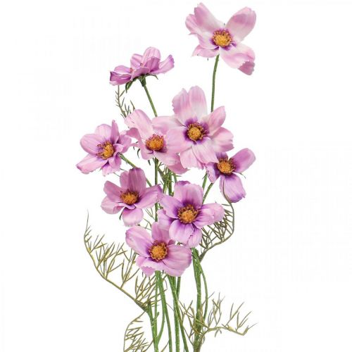 Floristik24 Cosmea Schmuckkörbchen Lila Kunstblumen Sommer 51cm 3St