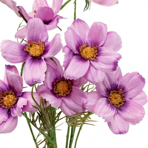 Floristik24 Cosmea Schmuckkörbchen Lila Kunstblumen Sommer 51cm 3St