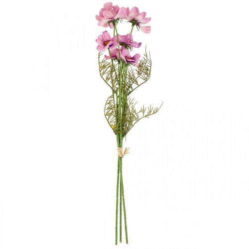 Floristik24 Cosmea Schmuckkörbchen Lila Kunstblumen Sommer 51cm 3St