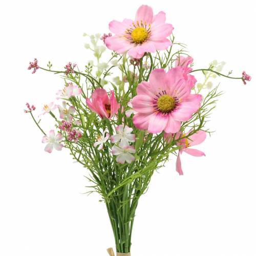 Floristik24 Cosmea und Schleierkraut im Bund Künstlich Rosa Sortiert 42cm