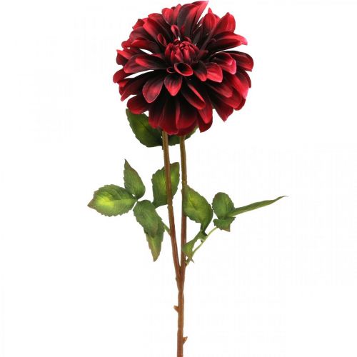 Artikel Kunstblume Dahlie Rot Seidenblume Herbst 78cm Ø3/15cm