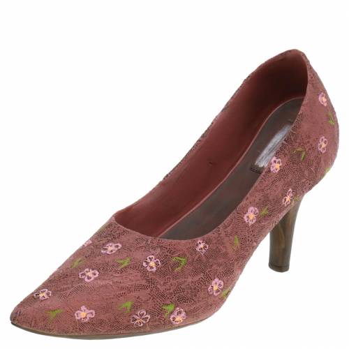 Floristik24 Deko Schuh Pflanzschuh Pump Braun 24cm × 8cm H13,6cm