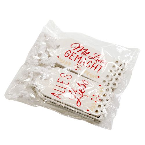 Floristik24 Deko-Anhänger mit Spruch 9cm x 4,5cm 12St
