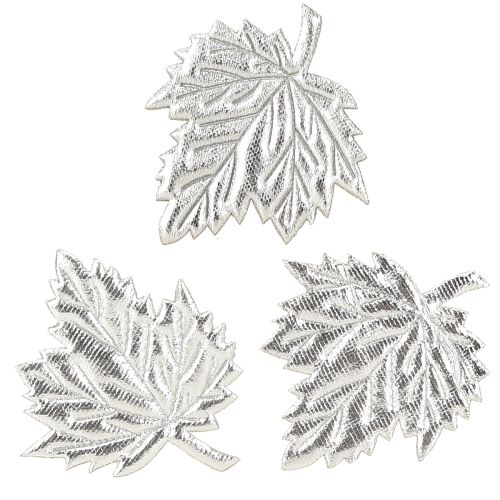 Deko-Blätter aus Seide 5cm Silber 60 St
