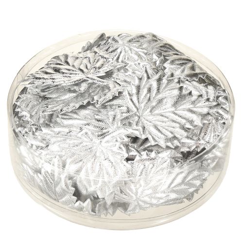 Artikel Deko-Blätter aus Seide 5cm Silber 60 St