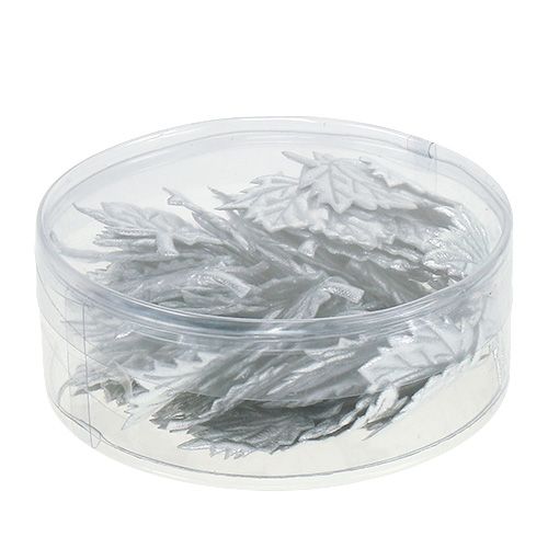 Artikel Deko-Blätter aus Seide 5cm Silber 60 St