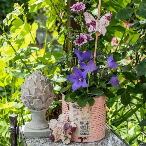 Floristik24 Deko-Blume zum Hängen Pfingstrosen nostalgisch Metall Frühlingsdeko 4St