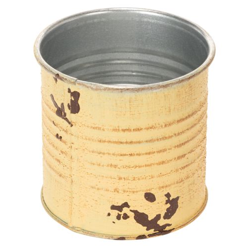 Deko Metalldose mit Rostoptik Ø8cm H7,5cm Apricot | Floristik24.at