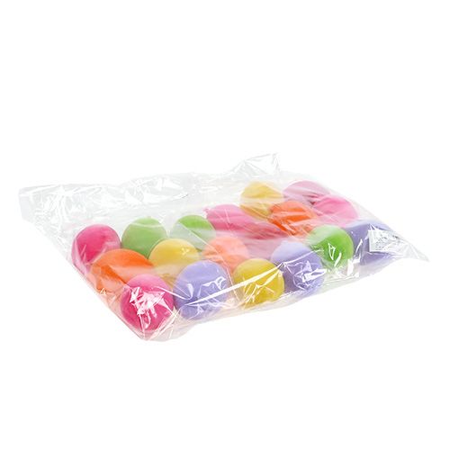 Floristik24 Deko-Eier zum Aufhängen Beflockt Bunte Ostereier 6cm 18 St