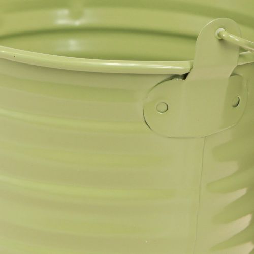 Floristik24 Deko Eimer Metall Pflanztopf Henkel 4 Farben Ø11cm 8 St
