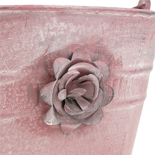 Floristik24 Deko-Eimer Rosa L17,5cm H14cm