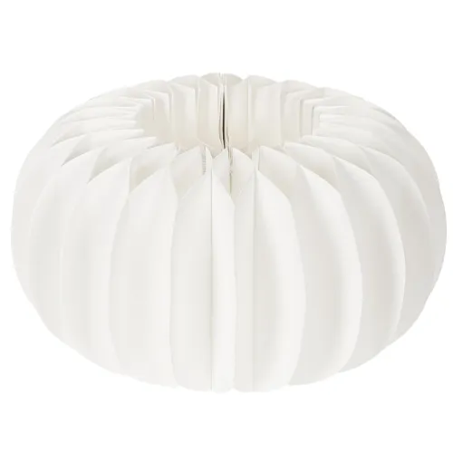 Wabenpapier Kürbis rund 24 cm weiß für Trockenblumen und Herbstdekoration 4 Stück