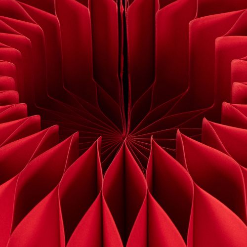 Wabenpapier Kürbis Dekoration, Papier, 34 cm, Rot, 2 Stück | Floristik24.at
