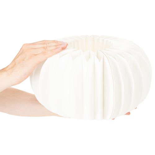 Papier-Dekokugel Kürbisform Weiß 34 cm 2 Stück | Floristik24.at