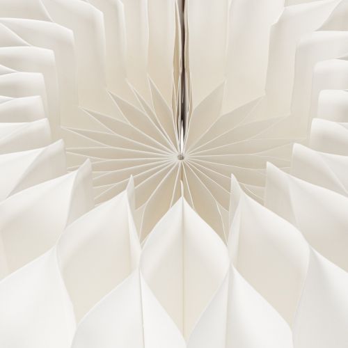 Papier-Dekokugel Kürbisform Weiß 34 cm 2 Stück | Floristik24.at