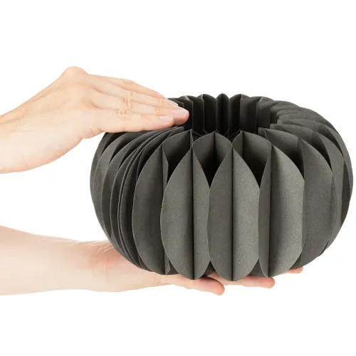 Set Papier-Dekoring Kürbis, dunkelgrau, 24 cm, 4 Stück | Floristik24.at