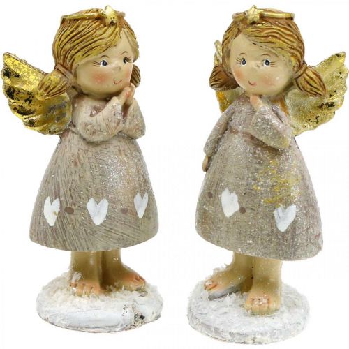 Floristik24 Deko Engel Weihnachtsengel Engelsfigur Engelpaar H10cm 2St