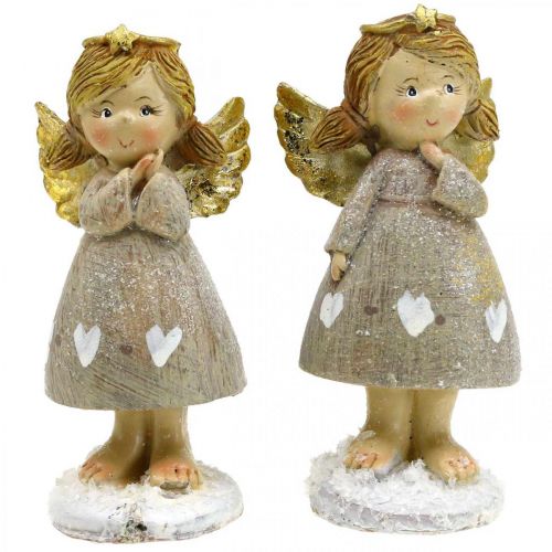 Floristik24 Deko Engel Weihnachtsengel Engelsfigur Engelpaar H10cm 2St