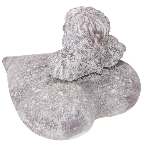 Artikel Deko Engel auf Herz Figur aus Steinguss 15×13,5×12cm