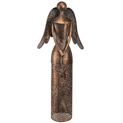 Floristik24 Deko Engel mit Stern Metall Weihnachten Bronze H52cm