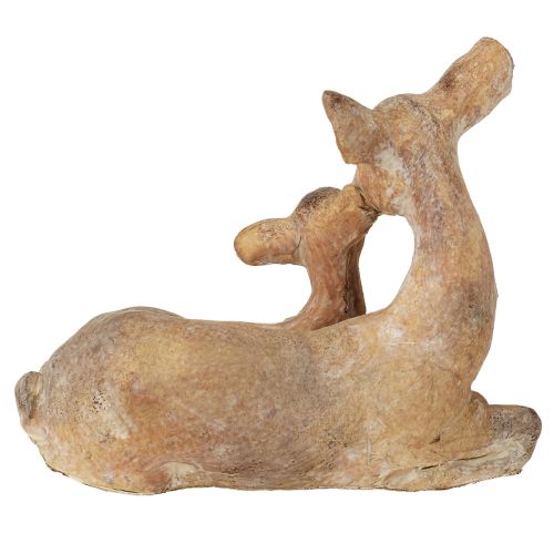 Artikel Deko Figur Reh mit Kitz Steinguss Braun Weiß 20×11×17cm