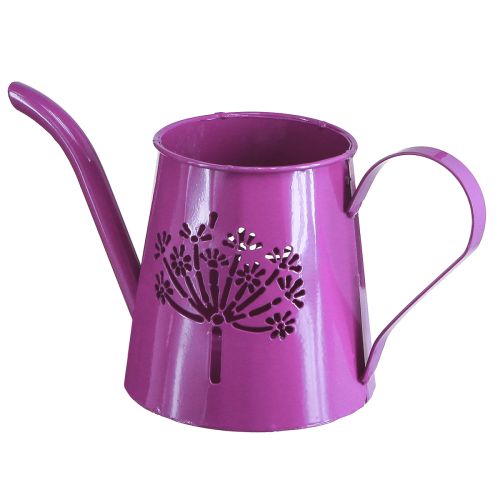 Artikel Deko Gießkanne Metall Kanne Pusteblume Lila H12cm 2St