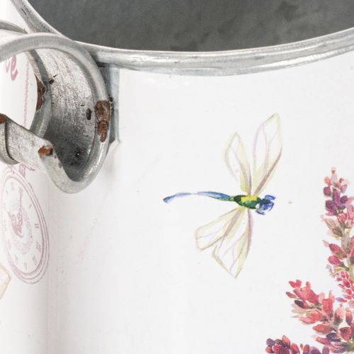 Deko Gießkanne Metall Lavendelmotiv 30×11×14,5 cm für Innenbereich | Floristik24.at