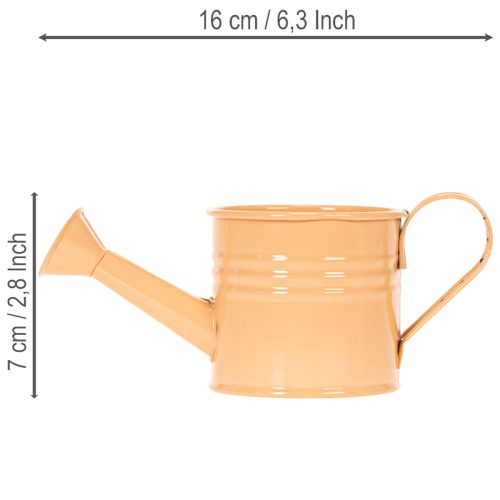 Deko-Übertöpfe Gießkanne Metall Set 8-teilig, 16,5x7cm, grün/gelb/orange, für Balkon und Küche | Floristik24.at