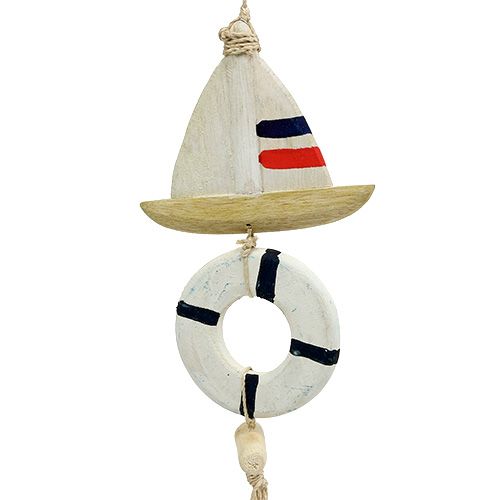 Floristik24 Deko-Hänger Boot, Muscheln L42cm