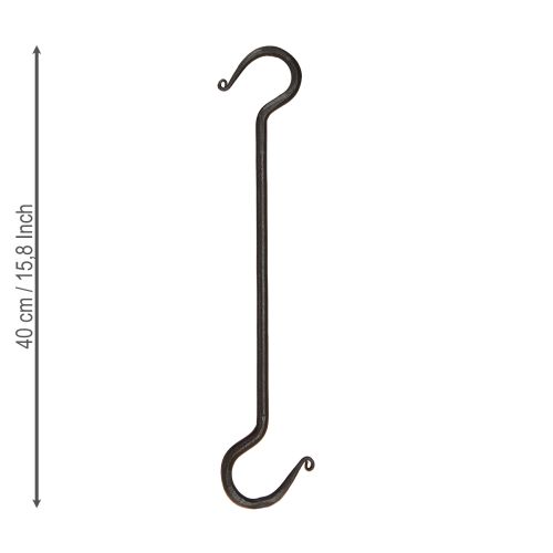 Artikel Deko Haken aus Metall in Schwarz Metallhaken L40cm 2St