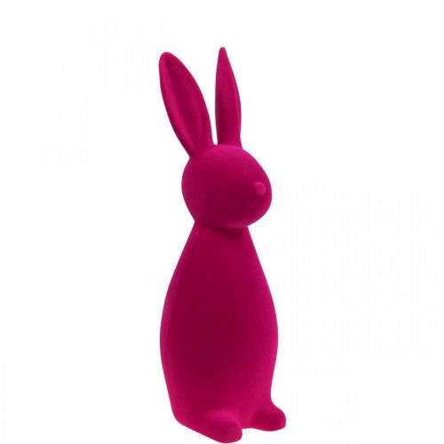 Floristik24 Deko Hase Pink Deko-Osterhase – 2. Wahl – Beflockt H47cm