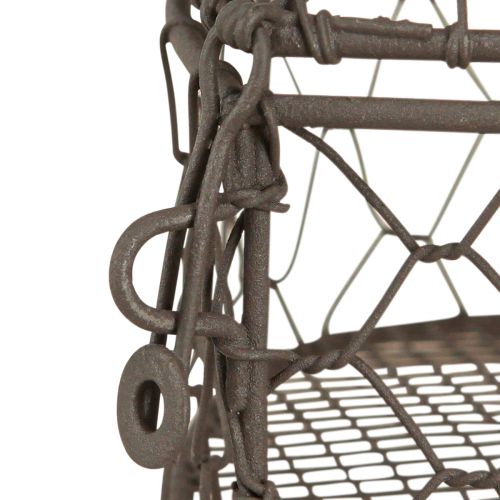 Floristik24 Deko Herz aus Draht zum Befüllen Vintage Grau 14×13,5cm