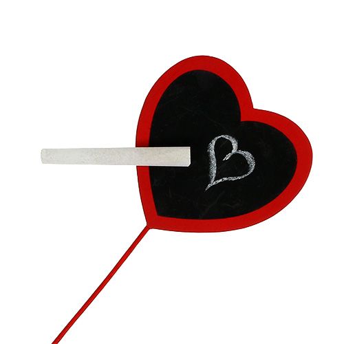Floristik24 Deko-Herz zum Beschriften Rot 9cm x 9cm 12St