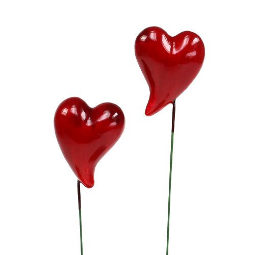 Deko-Herzen zum Stecken Rot 5cm 24St