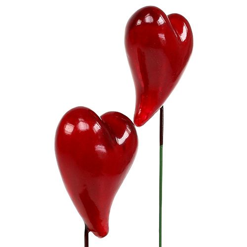 Floristik24 Deko-Herzen zum Stecken Rot 5cm 24St