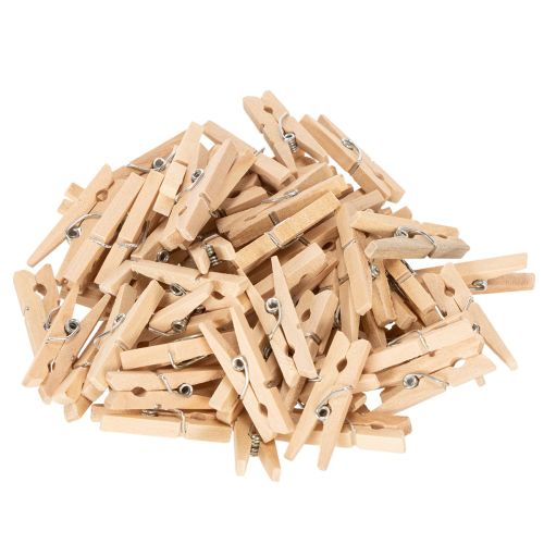 Floristik24 Deko-Holzklammern 3cm Natur 72 St