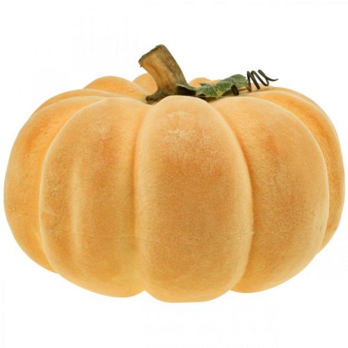 Floristik24 Deko-Kürbis beflockt Orange hell Herbstdeko Ø30cm
