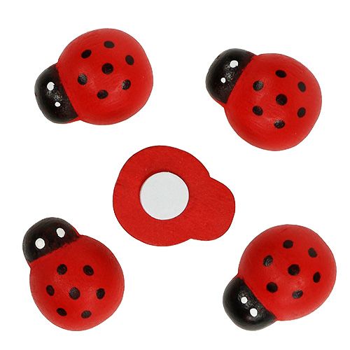 Deko-Marienkäfer zum Kleben 2,5cm Rot 72 St