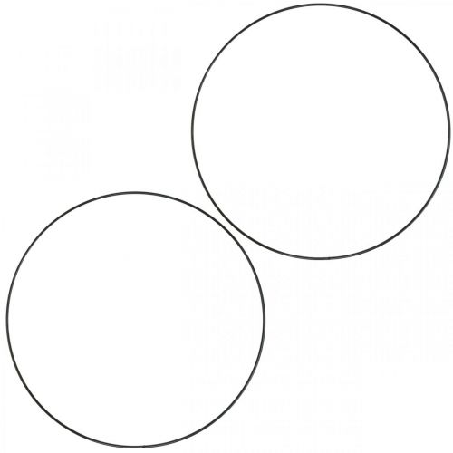 Deko Metallring Dekoring Scandi Ring Schwarz Ø25,5cm 6 St