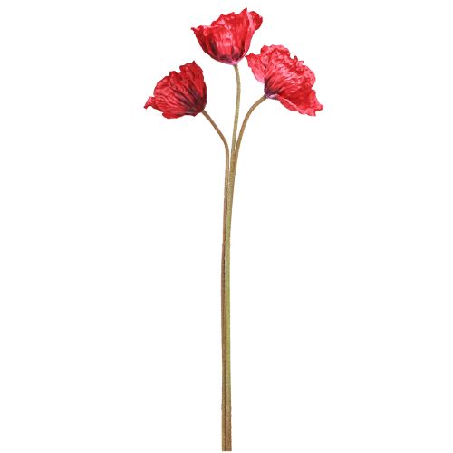 Artikel Deko Mohn Große Kunstblumen Rot Mohnblumen 88cm 3 St