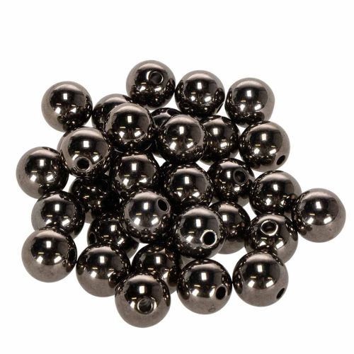 Deko-Perlen Kunststoff Anthrazit Metallic 14mm 35 Stück bestellen | Floristik24.at